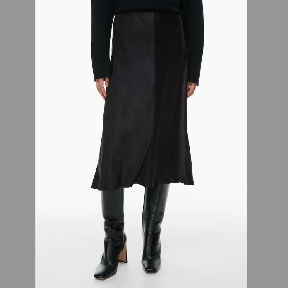 Babaton Pieta Satin Skirt Satin